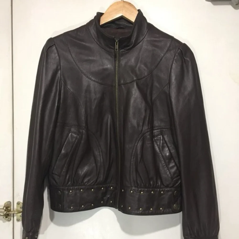 MARK SPENCER LIMTED COLLECTION LEATHER JACKETS SIZE 14 - Picture 2 of 7